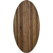 HSM Collection-Ovaal Tuintafelblad-180x100x3,5-Naturel-Teak