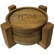 HSM Collection-Onderzetters S/4 HSM Collection-12x12x5-Naturel-Teak