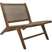 HSM Collection-Tuin Loungestoel Rio KD-66x80x65-Naturel/Naturel-Teak/B...