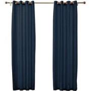 Larson - Velvet Gordijnen - 1.4m x 2.5m - Ringen - Blauw