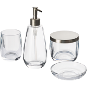 Beliani SONORA - Badkameraccessoire set-Transparant-Glas