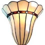 LumiLamp Wandlamp Tiffany  28x18x33 cm Beige Ijzer Glas Muurlamp