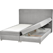 Beliani MINISTER - Boxspringbed-Grijs-Polyester