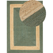 Beliani KARAKUYU - Gevlochten-Groen-Jute