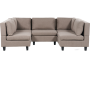 Beliani UNSTAD - Modulaire Sofa-Bruin-Polyester