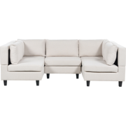 Beliani UNSTAD - Modulaire Sofa-Beige-Polyester