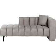 Beliani LANNILS - Chaise longue-Beige-Fluweel