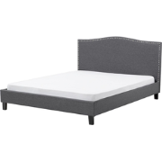 Beliani MONTPELLIER - Tweepersoonsbed-Grijs-Polyester