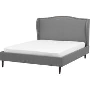 Beliani COLMAR - Tweepersoonsbed-Grijs-Polyester