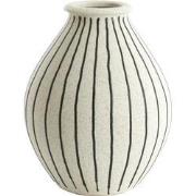 Light&living Vaas deco Ø23x29 cm DIPHU keramiek crème-zwart