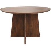 HSM Collection-Ronde Eettafel Kruispoot-120x120x77-Bruin-Mango