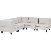 Beliani UNSTAD - Modulaire Sofa-Beige-Polyester