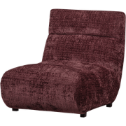 BePureHome Observe Fauteuil - Chenille - Aubergine - 82x75x96