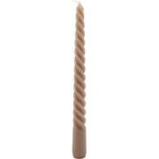 Lolaa Gedraaide Swirl dinerkaars cognac  20cm - 6 stuks