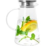 Krumble Karaf met filter, handvat en aluminium deksel - 1,2 L - Glas