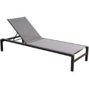 Hokan stackable lounger alu dark grey/carbon textilene