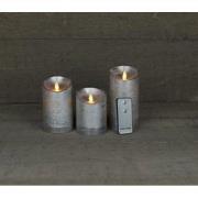 Batterijverlichting 3 stuks kaars wax rustiek bewegende vlam 7,5 x 10/...