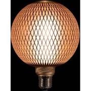 Led Bulb Grid Pattern Matt Gold 125X170Mm 4W-2200K / E27 Fi