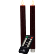 Dinerkaars ribbel wax led bewegende vlam op batterij met afstandsbedie...