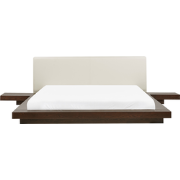 Beliani ZEN - Tweepersoonsbed-Donkere houtkleur-MDF