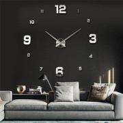 LW Collection LW Collection Wandklok 3D klok zilver