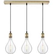 Home sweet home hanglamp Vintage brons 3L Beam Pear - helder