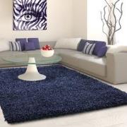 Tapijtenloods Basic Shaggy vloerkleed Donker Blauw Hoogpolig- 100x200 ...