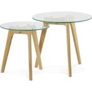 Ronde nesttafel LOVYOU transparant