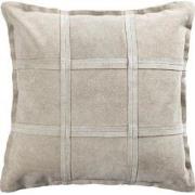 PTMD Sierkussen Cobie - 45x8x45 cm - Suede - Taupe