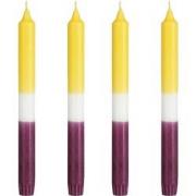 Mica Decorations Dip-dye Dinerkaars - Set van 4 - H25 cm - Geel