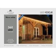 Icicle lights 360l/720x60cm 36l flash led warm wit - 5m aanloopsnoer t...