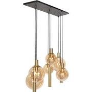 Trendy Hanglamp Aurora Messing 9-lichts