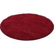 Tapijtenloods Basic Rond Shaggy vloerkleed Rood Hoogpolig- 160 CM ROND