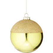 Decoratieve kerstbal in tweekleurig goudglas D10