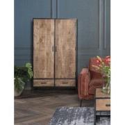 Livingfurn - Kabinetkast Sturdy 170x100cm - Mangohout en Gecoat Staal