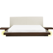 Beliani ZEN - Tweepersoonsbed-Donkere houtkleur-MDF