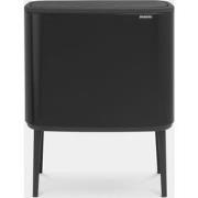 Bo Touch Bin, met 3 binnenemmers, 3 x 11 liter - Matt Black