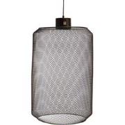 PTMD Mesh Ronde Hanglamp - H70 x Ø48 cm - Ijzer - Zwart