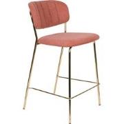 ANLI STYLE Counter Stool Jolien Gold/Pink