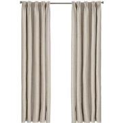 Larson - Luxe effen blackout gordijn - met haken - 1.5m x 2.5m - Beige