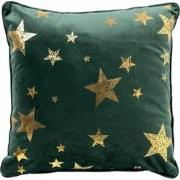 Geen merk STARS - Sierkussen 45x45 cm - velvet met gouden sterren - Mo...