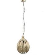 PTMD Mellis Gold Iron Hanging Lamp Leaves Ball