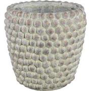 PTMD Ruis Cream Cement Dotted Pot Round XXL