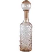 PTMD Cianna Brown Glass Bottle Round With Bal L