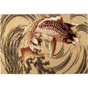 BOLD MONKEY The Legend Of Koi Carpet 160x230 Beige/Orange Red