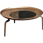 Benoa Bakersfield Antique Brass & Marble Coffee Table 97 cm