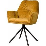 Tower living Palma armchair - fabric Bluvel 68 yellow