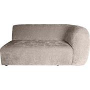 PTMD Lujo Sofa White Fiore Fabric 2 Seater Arm Right