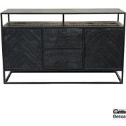 Benoa Jax 2 Door 2 Drawer Sideboard Black 150 cm