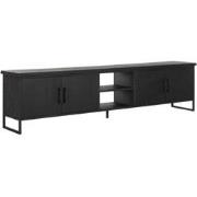 DTP Home TV stand Beam No.2 large, 4 doors, 2 open racks BLACK,55x220x...